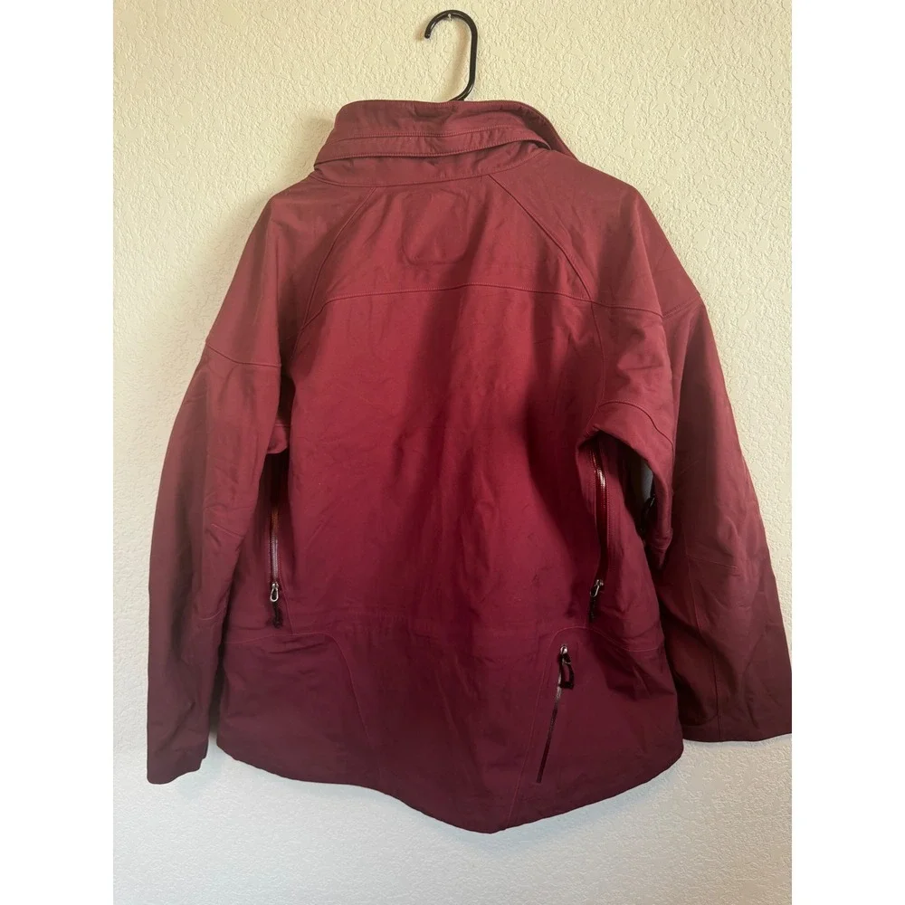 Outdoor‎ Research Ski Jacket Womens Large Burgundy Waterproof Powder Skirt Shell